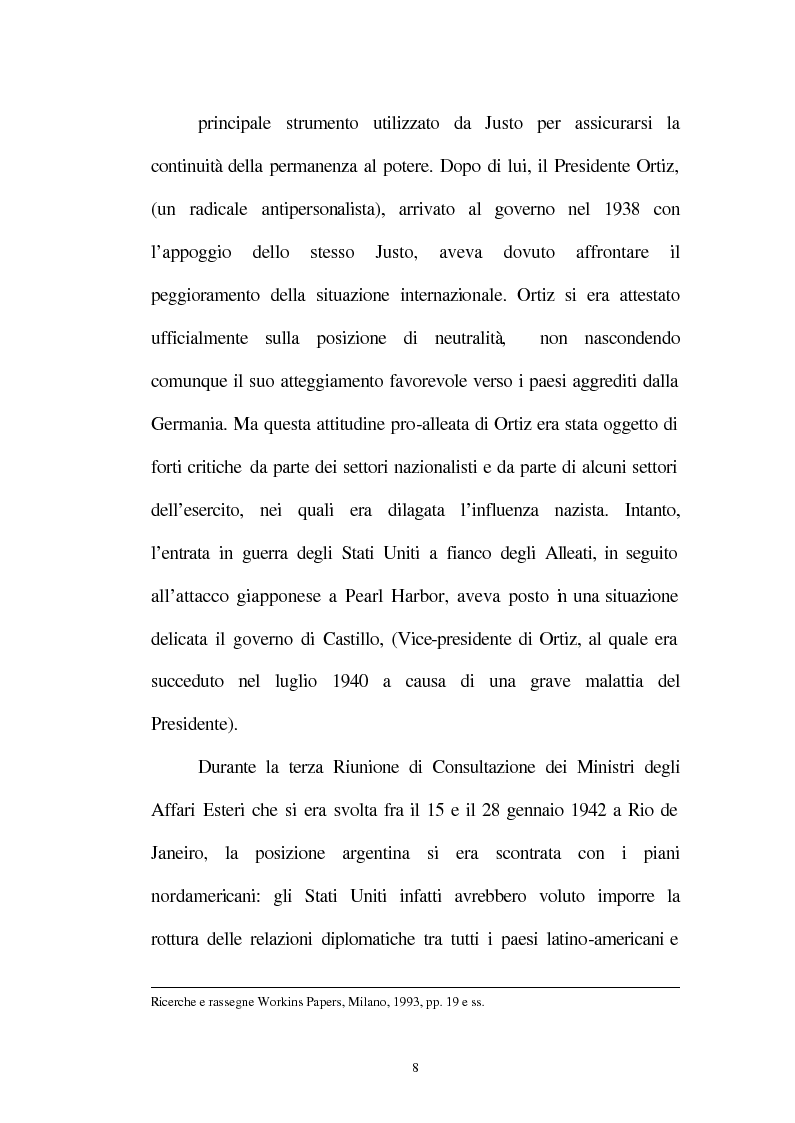 Anteprima della tesi: Le relazioni tra l'Italia e l'Argentina durante i primi anni del governo Peron, 1945-1949, Pagina 5