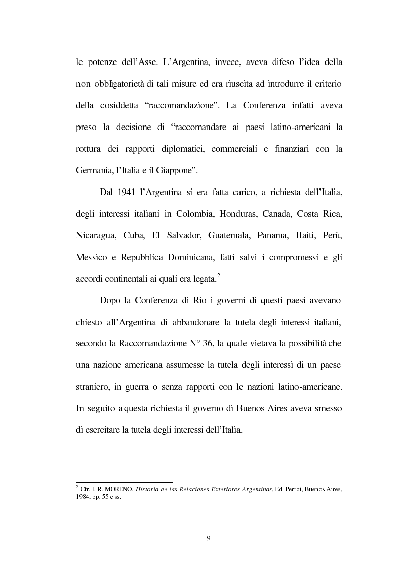 Anteprima della tesi: Le relazioni tra l'Italia e l'Argentina durante i primi anni del governo Peron, 1945-1949, Pagina 6