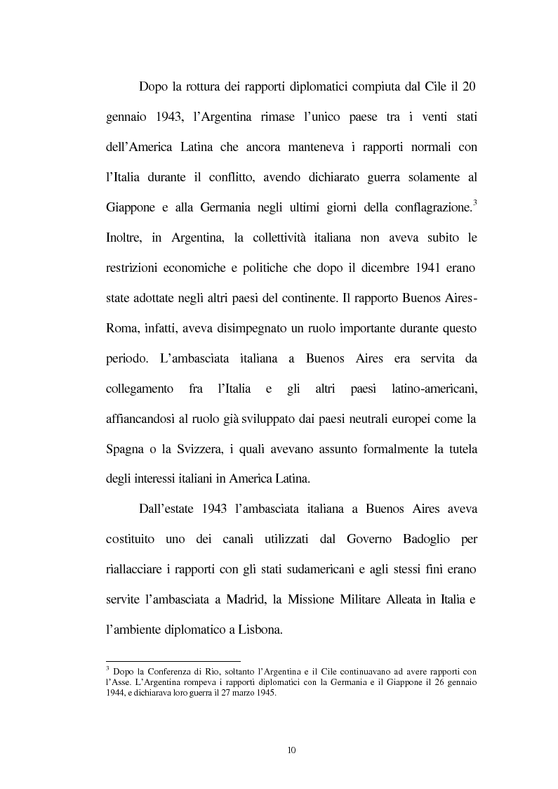 Anteprima della tesi: Le relazioni tra l'Italia e l'Argentina durante i primi anni del governo Peron, 1945-1949, Pagina 7