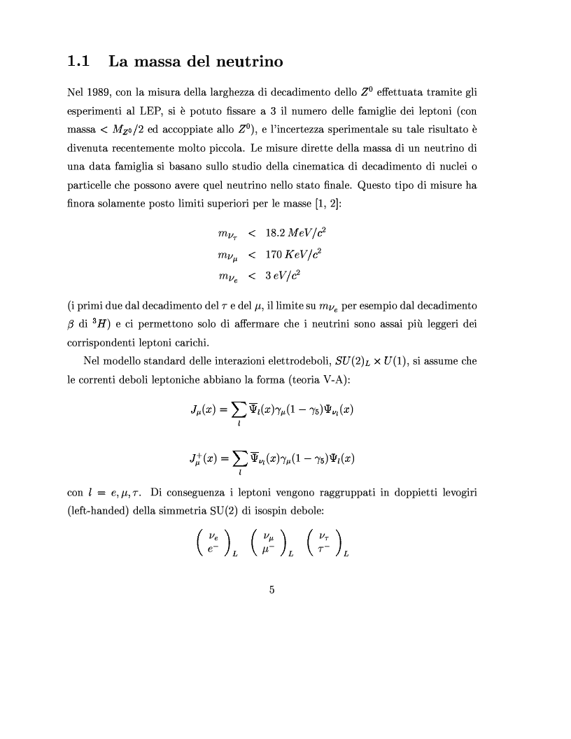 Anteprima della tesi: Decadimento tau -> 3pi nutau per la ricerca delle oscillazioni numu -> nutau in Chorus, Pagina 5