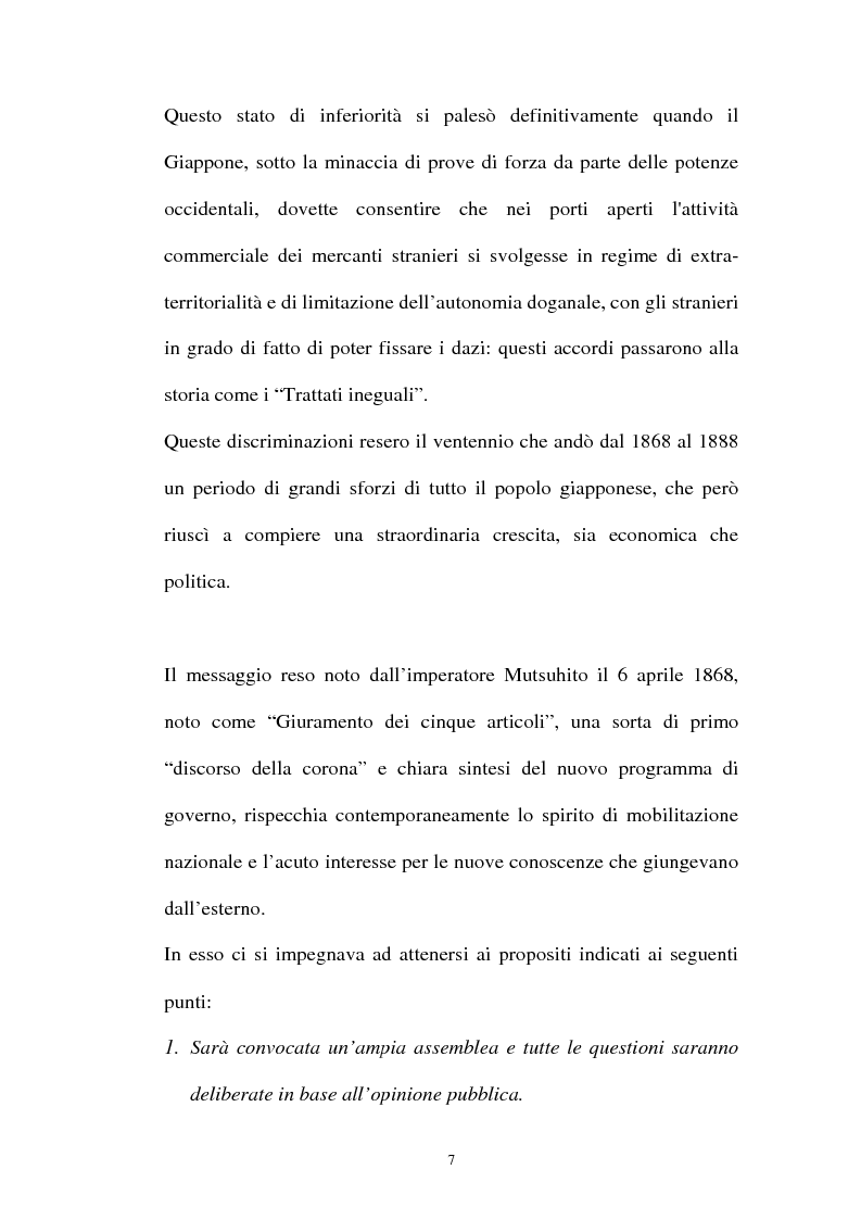 Anteprima della tesi: La nascita dei partiti politici nel Giappone Meiji, Pagina 7