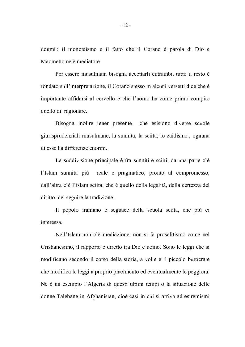 Anteprima della tesi: La coppia iraniana in Italia. La relazione di coppia, tra tradizione e migrazione., Pagina 12