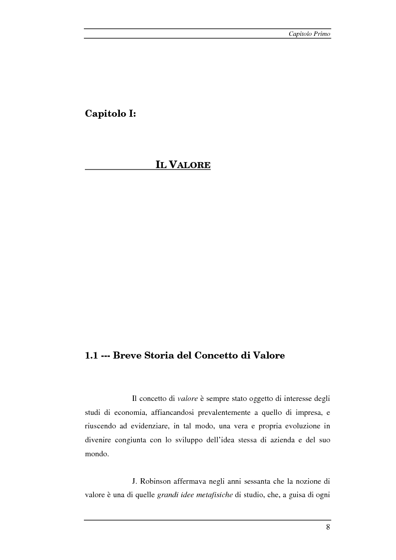 Anteprima della tesi: La valutazione d'azienda. Caratteri ed evoluzione dalla Old alla New Economy., Pagina 8