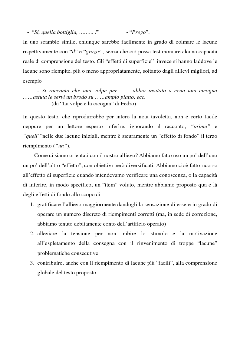 Anteprima della tesi: Il Cloze Procedure nell'apprendimento dell'insufficiente mentale lieve, Pagina 10