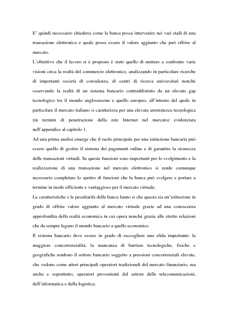 Anteprima della tesi: Il ruolo delle banche nel commercio elettronico, Pagina 2