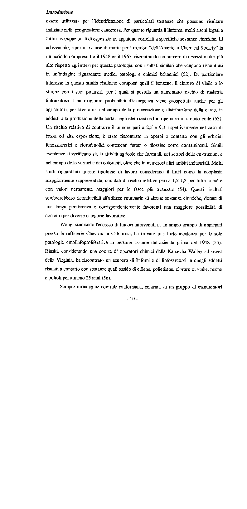 Anteprima della tesi: Probabile ruolo dei pesticidi nell'eziopatogenesi dei linfomi non Hodgkin: approcci epidemiologici e sperimentali in vitro ed in vivo su modelli animali, Pagina 10