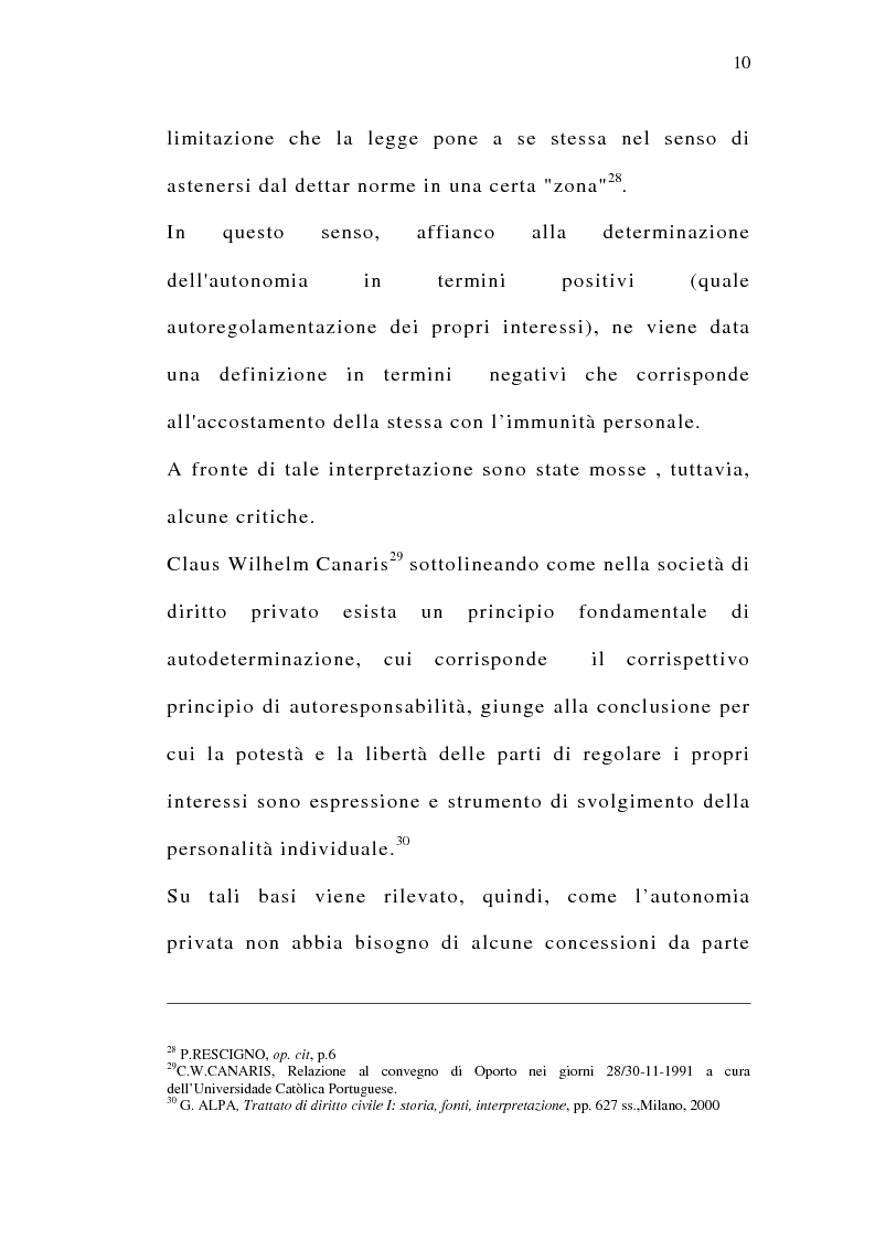 Anteprima della tesi: La limitazione dell'autonomia contrattuale nel diritto privato europeo con particolare riferimento al progetto di codice europeo dei contratti, Pagina 10
