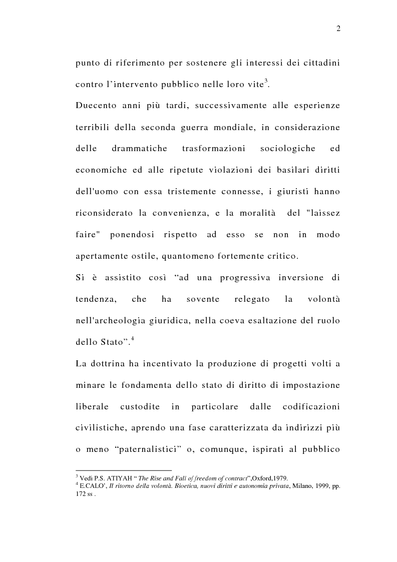 Anteprima della tesi: La limitazione dell'autonomia contrattuale nel diritto privato europeo con particolare riferimento al progetto di codice europeo dei contratti, Pagina 2