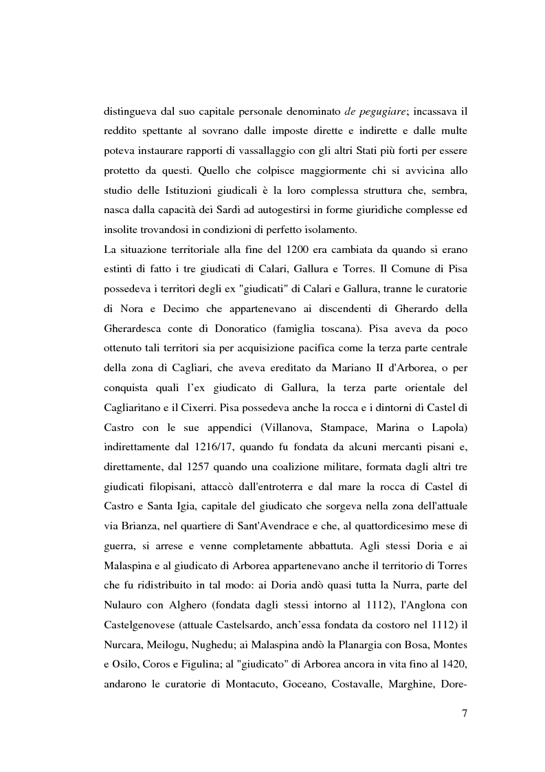 Anteprima della tesi: Arrendamenti, infeudazioni e stabilimenti del Regno di Sardegna nel registro BD3 dell'Archivio di Stato di Cagliari, Pagina 7
