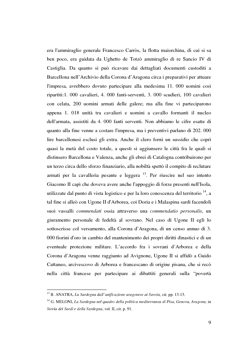 Anteprima della tesi: Arrendamenti, infeudazioni e stabilimenti del Regno di Sardegna nel registro BD3 dell'Archivio di Stato di Cagliari, Pagina 9
