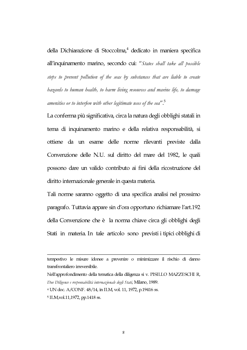 Anteprima della tesi: La protezione giuridica internazionale dell'ambiente marino da forme di inquinamento tellurico, con particolare riferimento alla situazione del Mediterraneo, Pagina 8