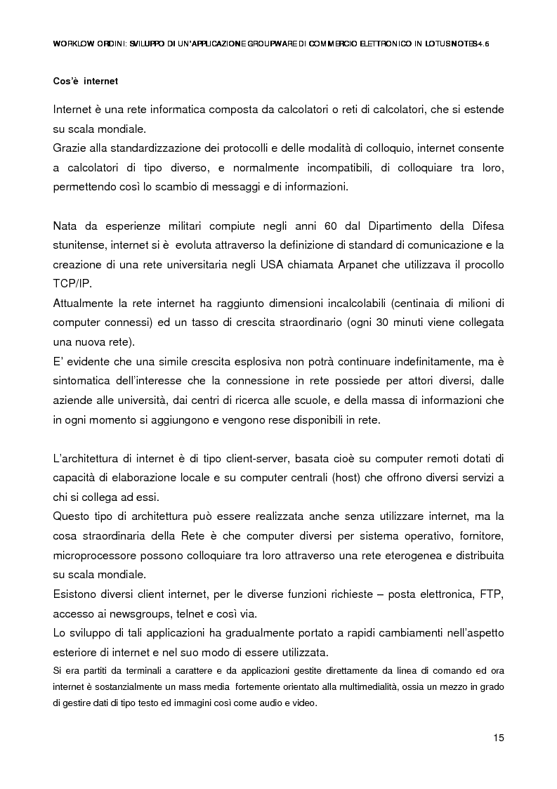 Estratto dalla tesi: Workflow ordini: un'applicazione groupware di commercio elettronico con Lotus Notes 4.6