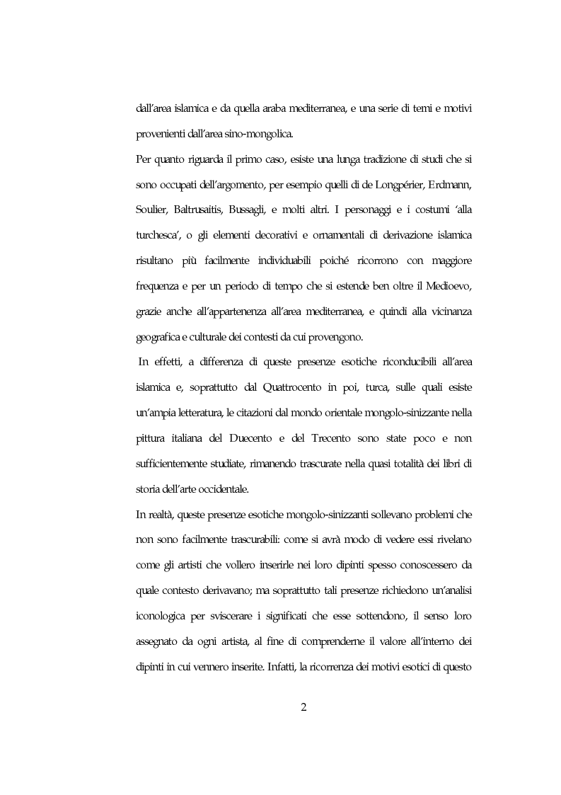 Anteprima della tesi: Medioevo esotico: citazioni dal mondo orientale nella pittura italiana del Due e Trecento, Pagina 2