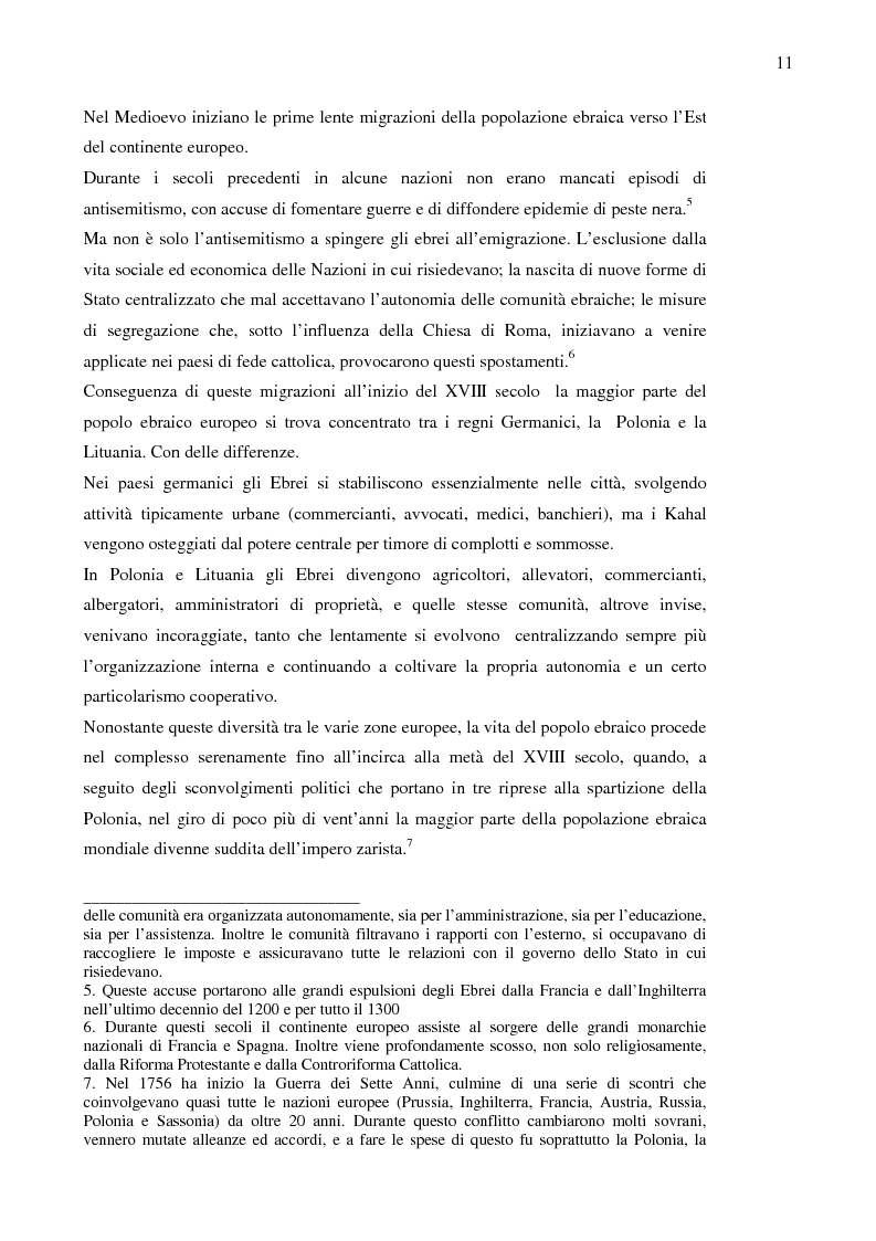 Anteprima della tesi: Il kibbutz, tipica forma cooperativa del mondo ebraico. Attuale fase di profonda crisi. Motivazioni culturali ed economiche, Pagina 9