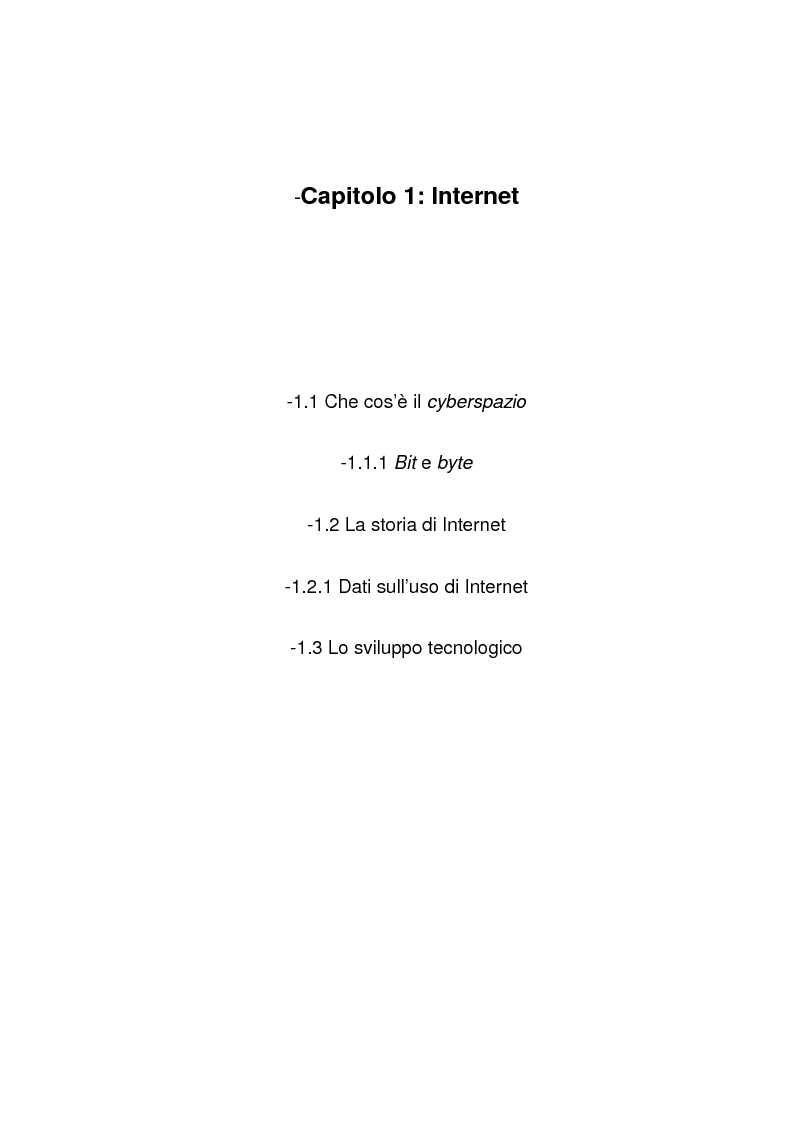 Anteprima della tesi: Internet, un modello di comunicazione dei portali italiani, Pagina 4