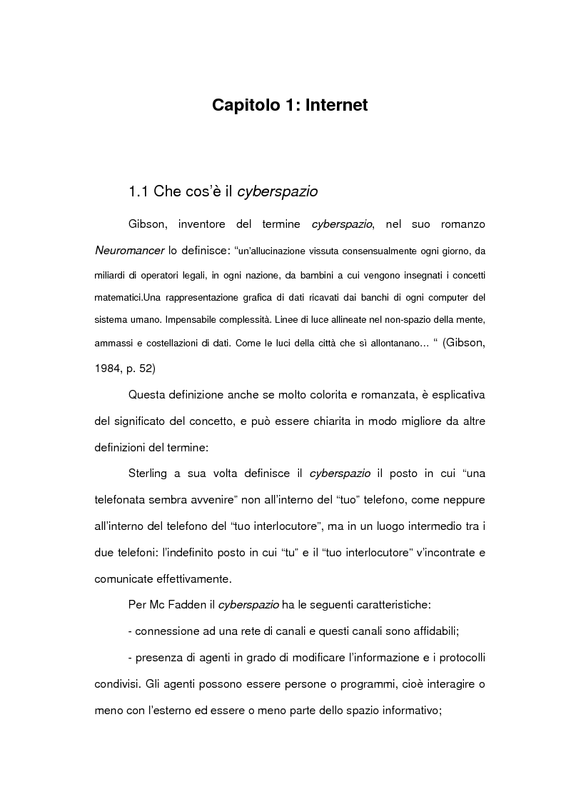 Anteprima della tesi: Internet, un modello di comunicazione dei portali italiani, Pagina 5