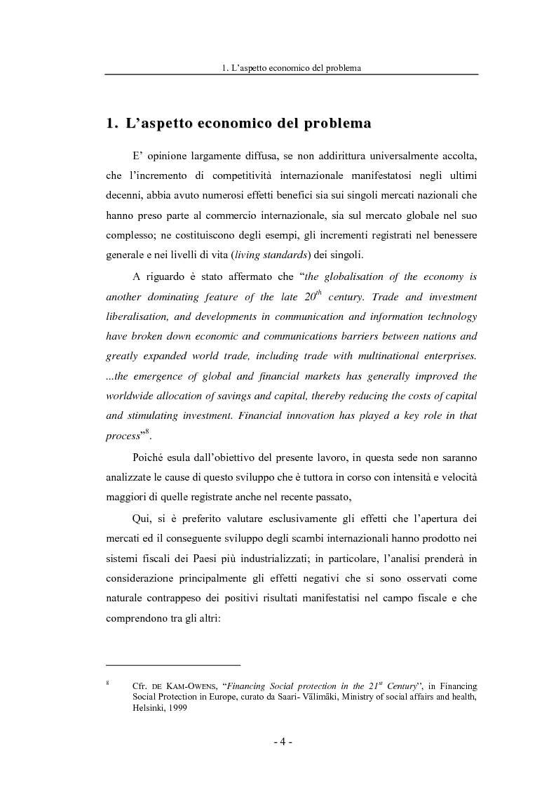 Anteprima della tesi: La normativa sulle Controlled Foreign Companies nel diritto interno e in una prospettiva internazionale, Pagina 4