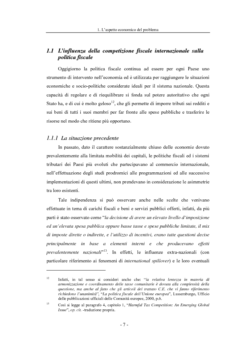 Anteprima della tesi: La normativa sulle Controlled Foreign Companies nel diritto interno e in una prospettiva internazionale, Pagina 7