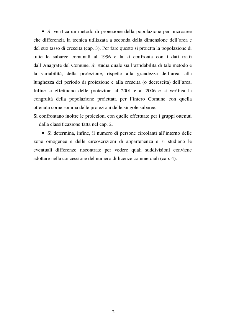 Anteprima della tesi: Proiezioni demografico-sociali per microaree: studio di fattibilità per il Comune di Vicenza, Pagina 2