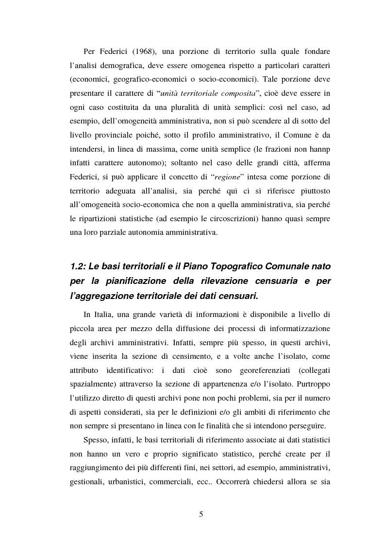 Anteprima della tesi: Proiezioni demografico-sociali per microaree: studio di fattibilità per il Comune di Vicenza, Pagina 5