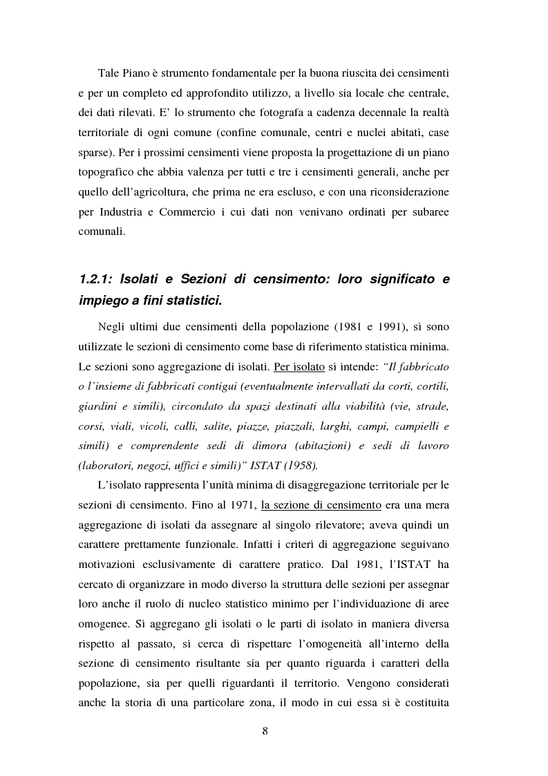 Anteprima della tesi: Proiezioni demografico-sociali per microaree: studio di fattibilità per il Comune di Vicenza, Pagina 8