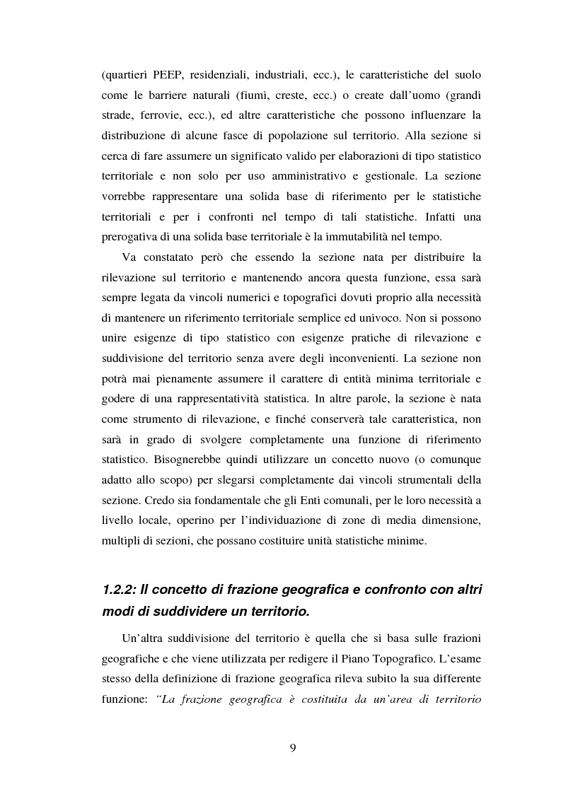 Anteprima della tesi: Proiezioni demografico-sociali per microaree: studio di fattibilità per il Comune di Vicenza, Pagina 9