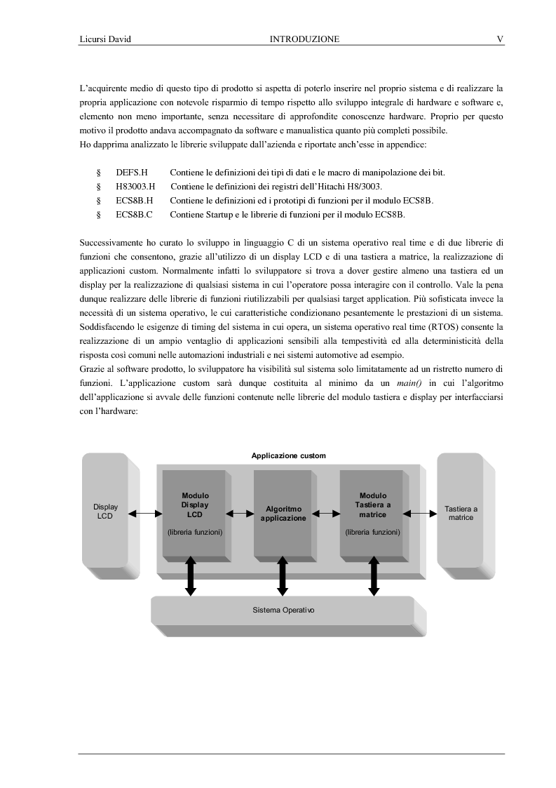 Anteprima della tesi: Sistema operativo real time e librerie applicative per sistemi embedded, Pagina 2