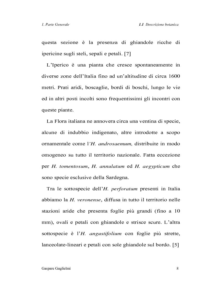 Anteprima della tesi: Ottimizzazione e standardizzazione dell'estratto di Hypericum perforatum, Pagina 11