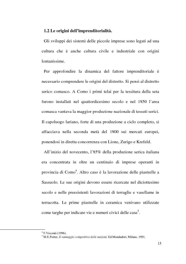 Anteprima della tesi: I distretti industriali e lo sviluppo del Mezzogiorno: il caso del salottificio lucano, Pagina 14
