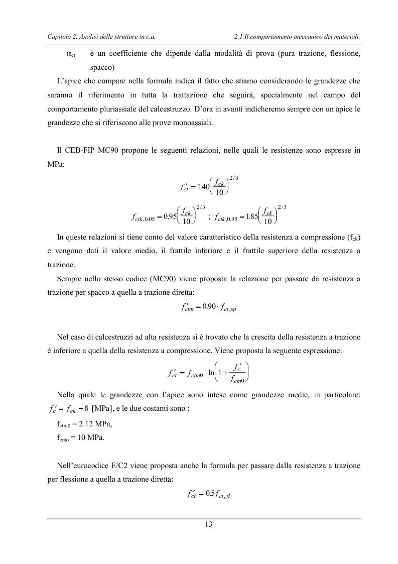 Anteprima della tesi: Analisi di elementi strutturali in calcestruzzo ad alta resistenza col modello Mcft e col modello di Cervenka, Pagina 10