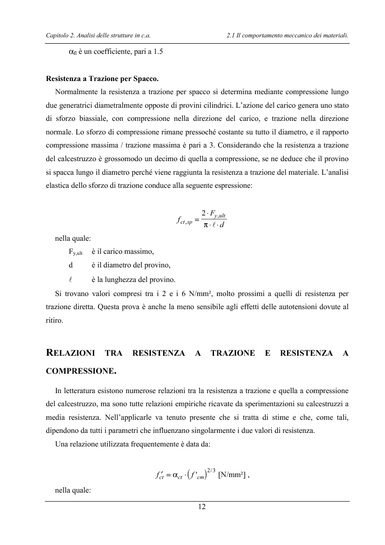 Anteprima della tesi: Analisi di elementi strutturali in calcestruzzo ad alta resistenza col modello Mcft e col modello di Cervenka, Pagina 9