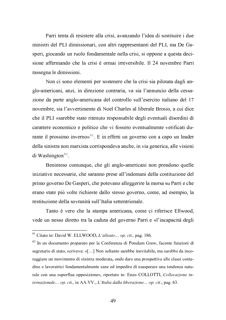 Estratto dalla tesi: La politica estera di De Gasperi dal gennaio 1945 al maggio 1947