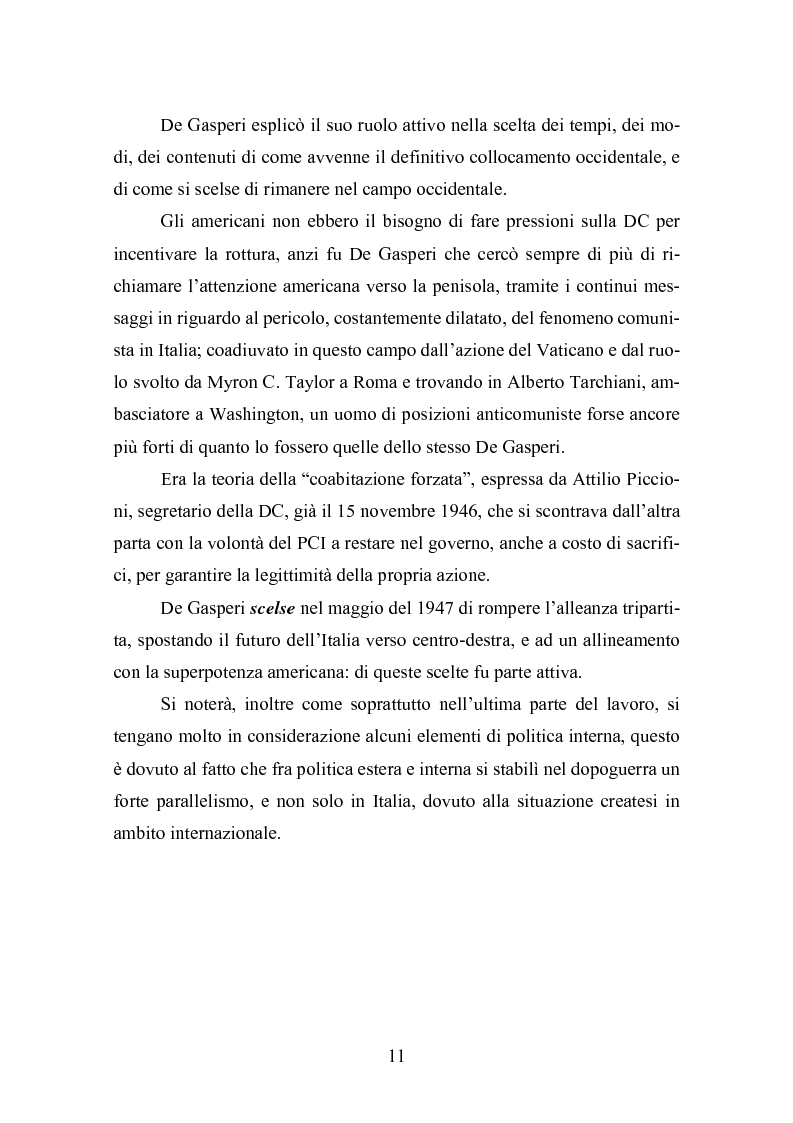 Anteprima della tesi: La politica estera di De Gasperi dal gennaio 1945 al maggio 1947, Pagina 8