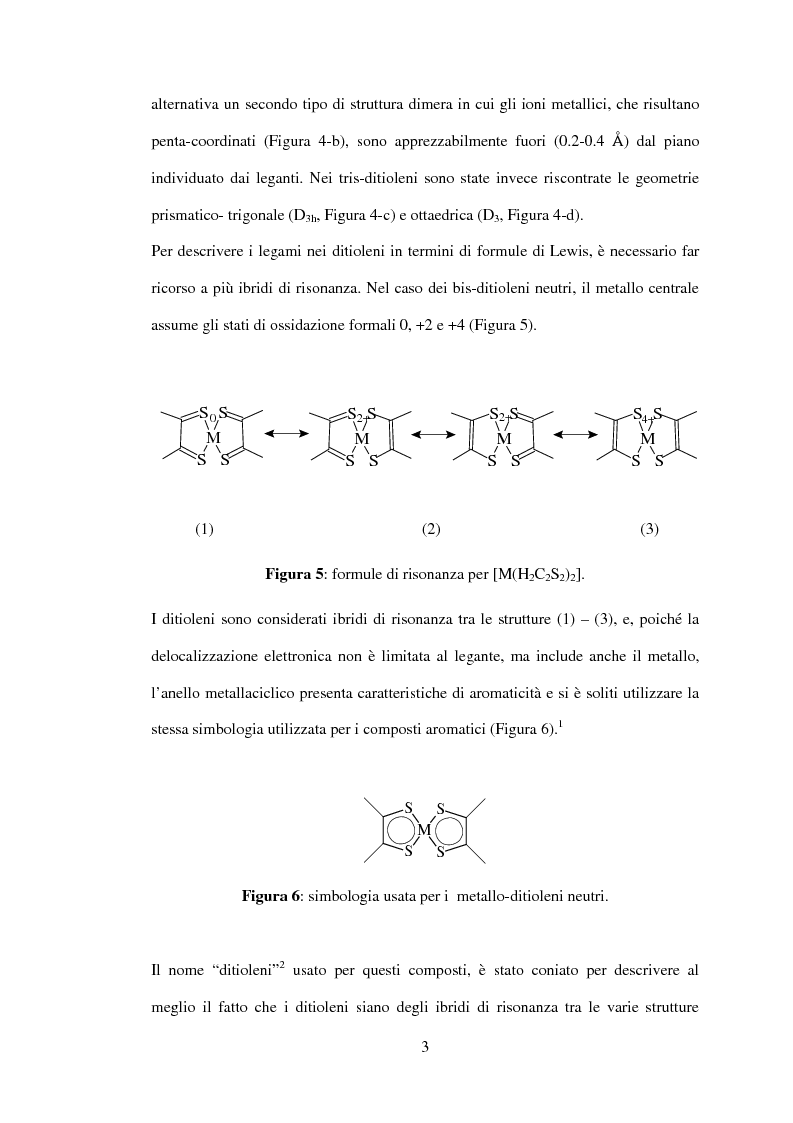 Anteprima della tesi: Sintesi e caratterizzazione di nuovi metallo ditioleni ad elevata delocalizzazione pi-greco per applicazioni ai laser al Nd, Pagina 3