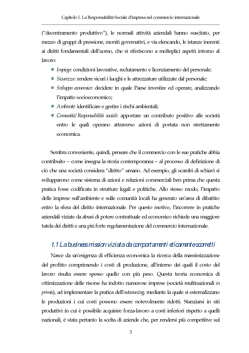 Anteprima della tesi: Responsabilità sociale d'impresa e strategie contrattuali transnazionali, Pagina 6