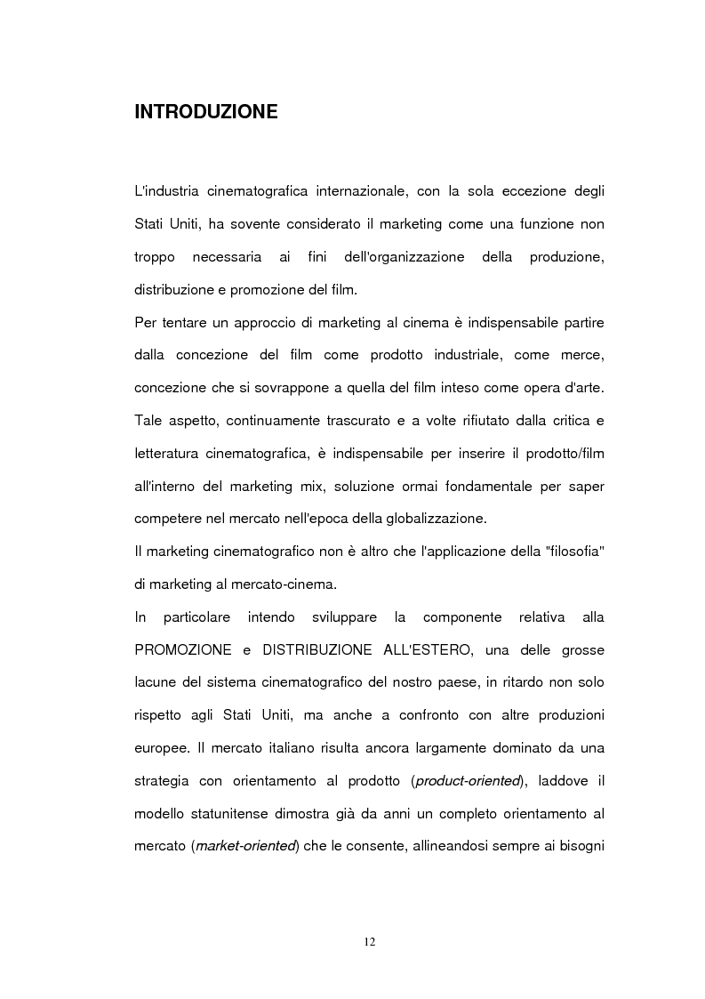 Anteprima della tesi: Il cinema italiano per i mercati esteri: scenari possibili, Pagina 12