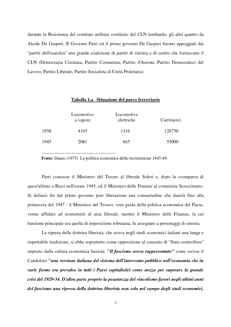 Anteprima della tesi: Dopoguerra e politica monetaria: la stabilizzazione Einaudi, Pagina 2