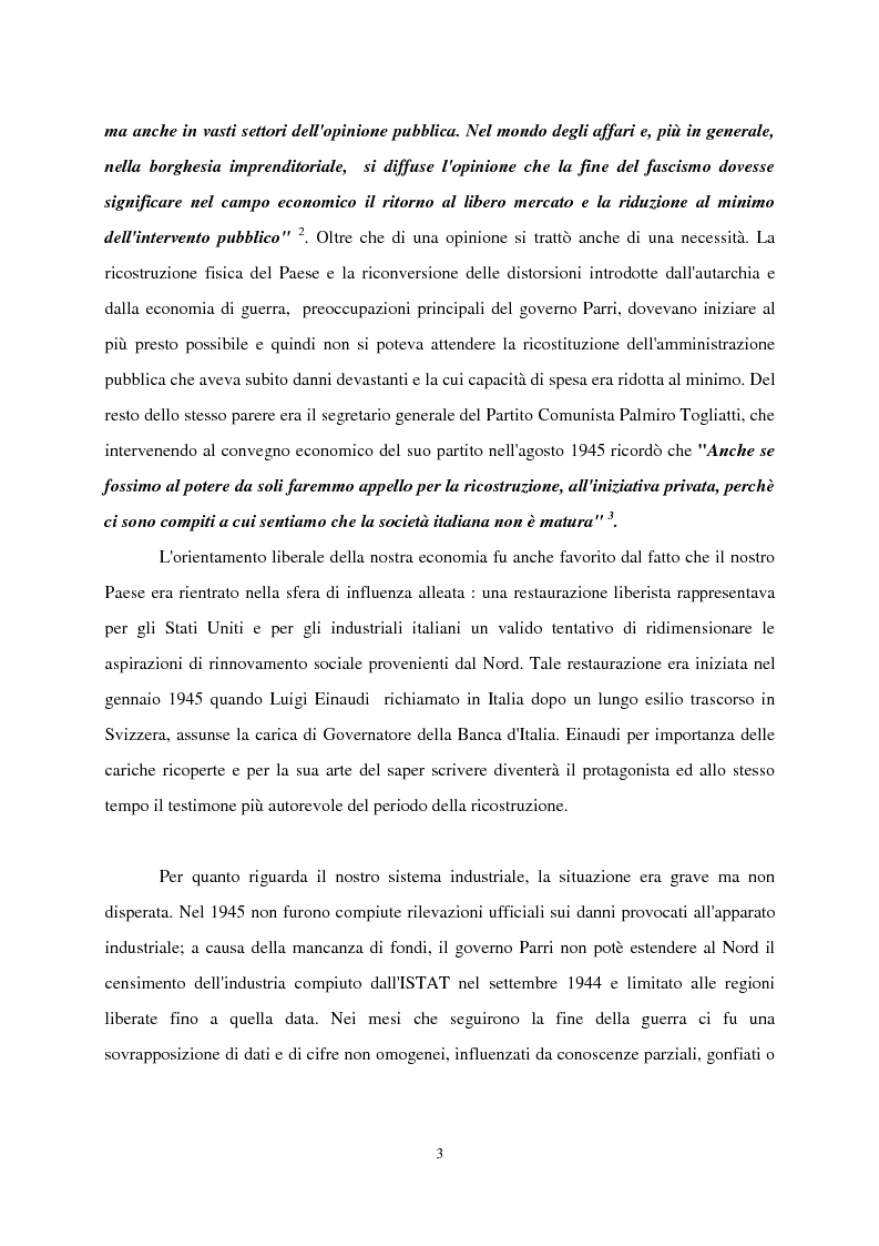 Anteprima della tesi: Dopoguerra e politica monetaria: la stabilizzazione Einaudi, Pagina 3