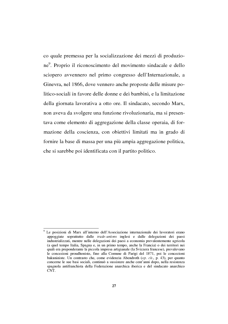 Anteprima della tesi: Il sindacalismo europeo. Dalle premesse storiche alla Confederazione europea dei sindacati., Pagina 15
