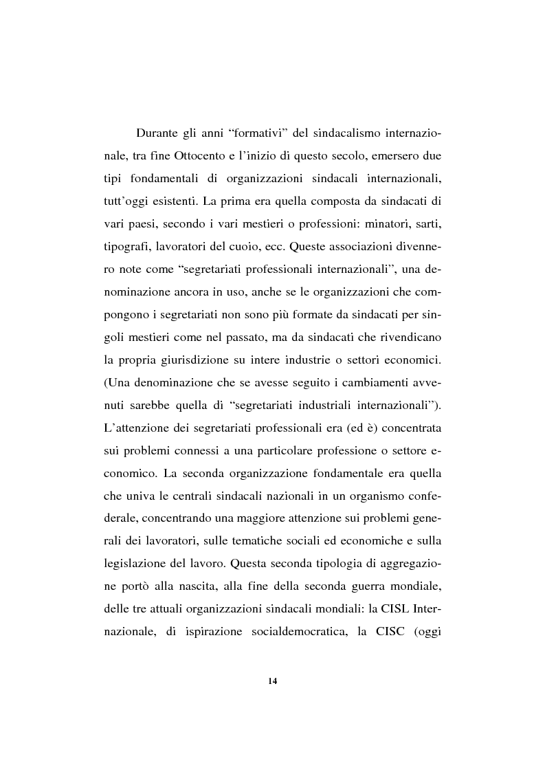 Anteprima della tesi: Il sindacalismo europeo. Dalle premesse storiche alla Confederazione europea dei sindacati., Pagina 2