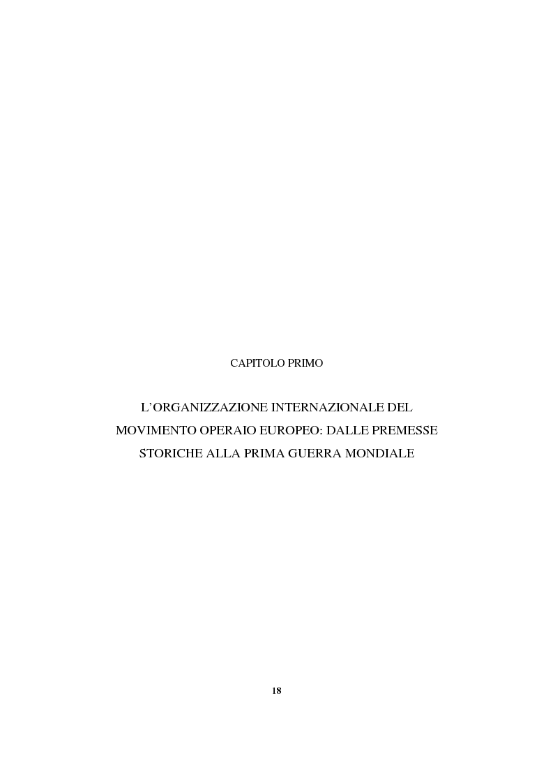 Anteprima della tesi: Il sindacalismo europeo. Dalle premesse storiche alla Confederazione europea dei sindacati., Pagina 6