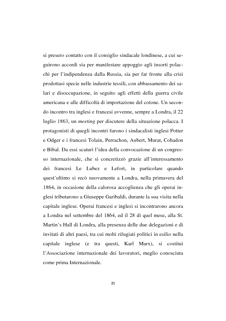 Anteprima della tesi: Il sindacalismo europeo. Dalle premesse storiche alla Confederazione europea dei sindacati., Pagina 9