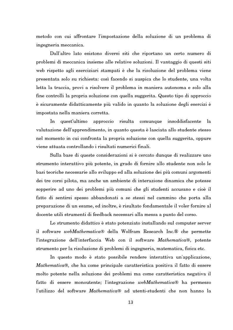 Anteprima della tesi: Sviluppo di applicazioni e-learning per l'ingegneria meccanica, Pagina 5