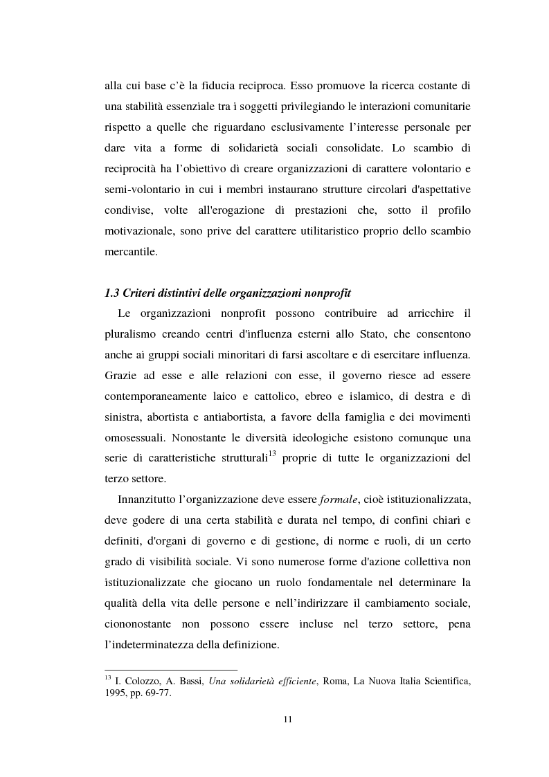 Anteprima della tesi: La gestione delle risorse umane nel volontariato, il caso Mondo X, Pagina 11