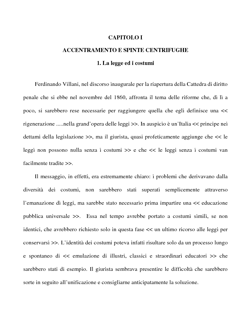 Anteprima della tesi: Il pensiero di Ferdinando Villani. ''La legge e le riforme'' - Discorso inaugurale del Prof. Ferdinando Villani per la riapertura della cattedra di Diritto Penale nel Real Collegio delle Scuole Pie di Foggia - Novembre 1860, Pagina 2
