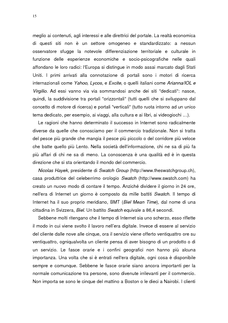 Anteprima della tesi: L'evoluzione del portale verticale in Internet: l'intention based portal, Pagina 5