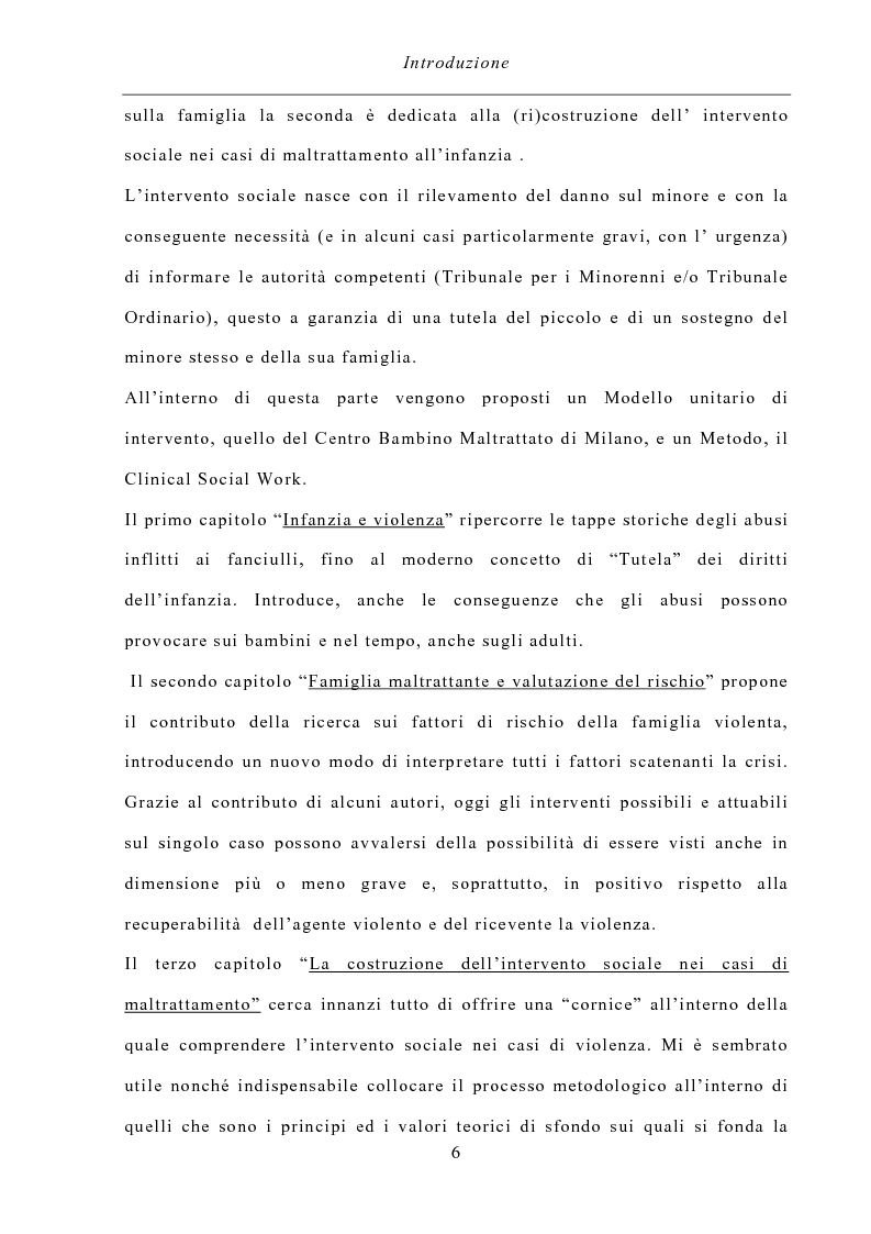 Anteprima della tesi: La violenza in famiglia e il servizio sociale: l'assistente sociale nei casi di maltrattamento e trascuratezza, Pagina 4