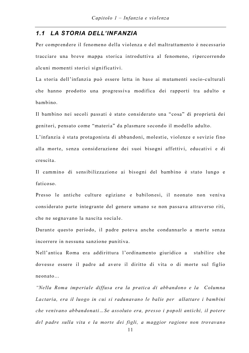 Anteprima della tesi: La violenza in famiglia e il servizio sociale: l'assistente sociale nei casi di maltrattamento e trascuratezza, Pagina 9