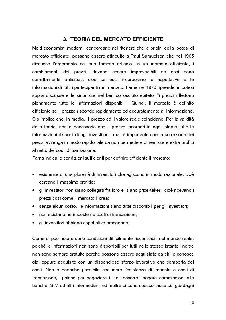 Anteprima della tesi: Modelli di stima dell'eccesso di reazione nel mercato azionario italiano, Pagina 10