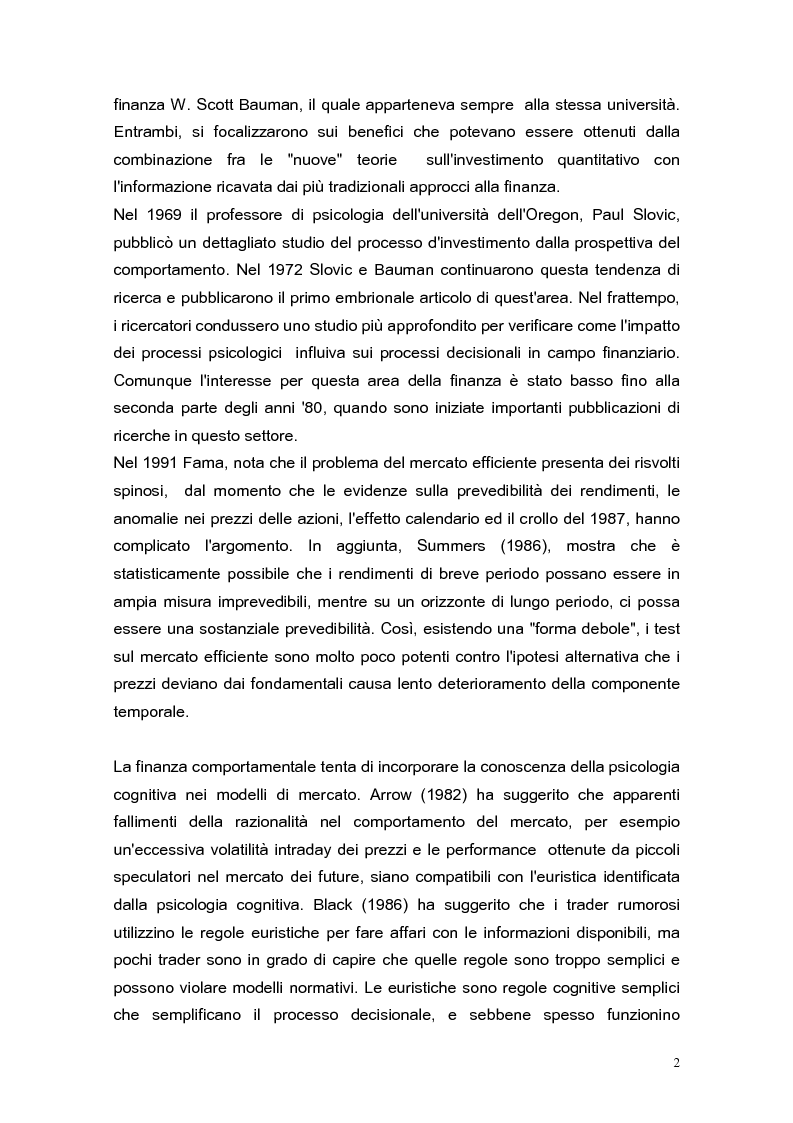 Anteprima della tesi: Modelli di stima dell'eccesso di reazione nel mercato azionario italiano, Pagina 2